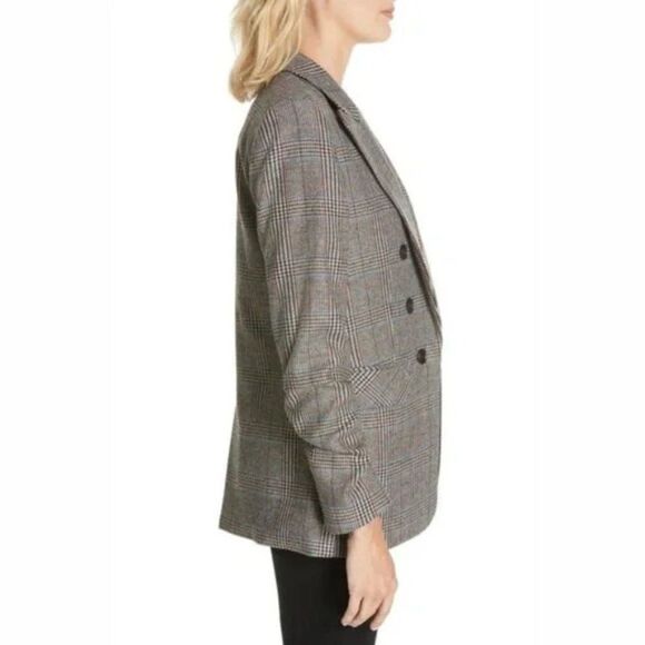 Veronica Beard Beacon Check Dickey Jacket in Beige Multi - Picture 3 of 16